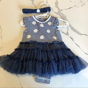 3 mo “Little Me” Daisy Dress and headband